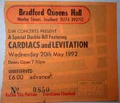 Bradford Queens Hall 20/05/92 Ticket