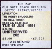 Brighton Zap Club 18/06/91 Ticket