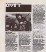 Hampstead White Horse 15/12/90 Review Melody Maker 22 & 29/12/90