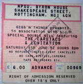 Nottingham Polytechnic 06/06/92 Ticket